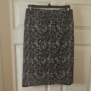 Elegant Black and White Patterned Skirt